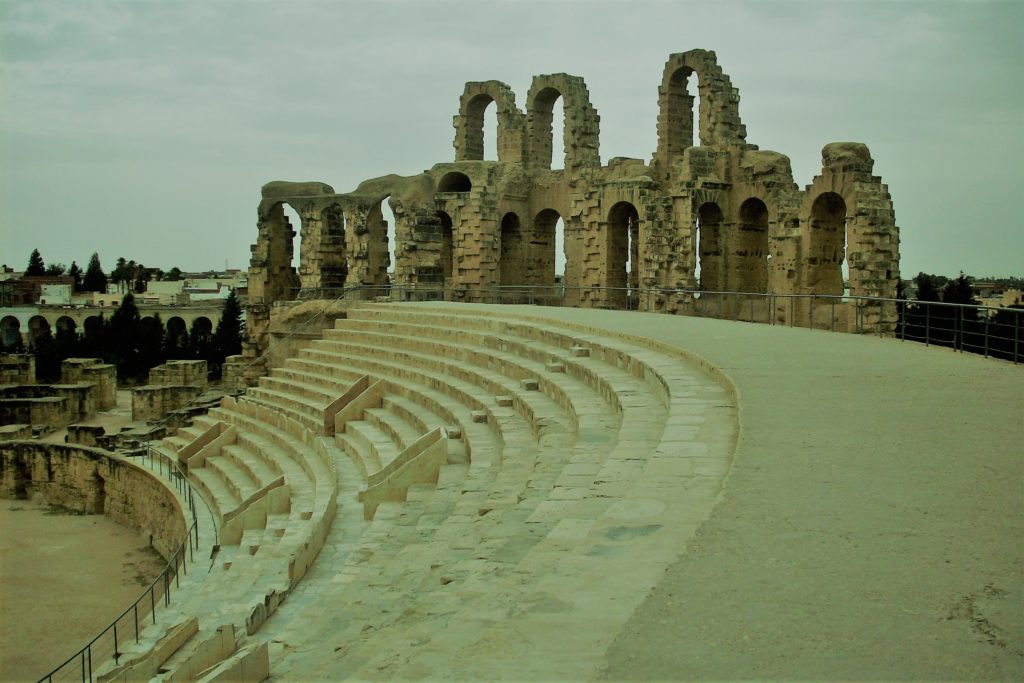 Gradins de l'amphithéâtre d'El Jem (Sahel, Tunisie). 