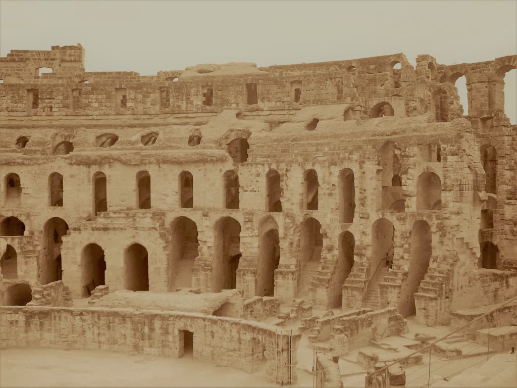 Ruines de l'amphithéâtre d'El Jem (Sahel, Tunisie).
