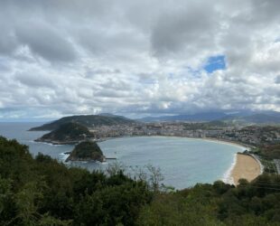 panorama of san sebastian bay basque country spain